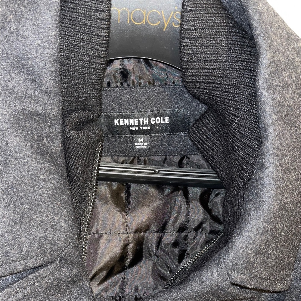 Kenneth Cole New York Black Pea Coat - Picture 7 of 15